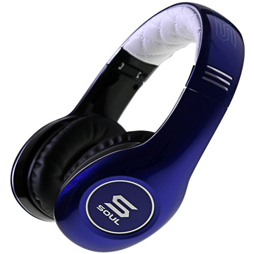Soul By Ludacris SL150BU PRO HI-DEFINITION ON-EAR HEADPHONES-Blue - Click Image to Close