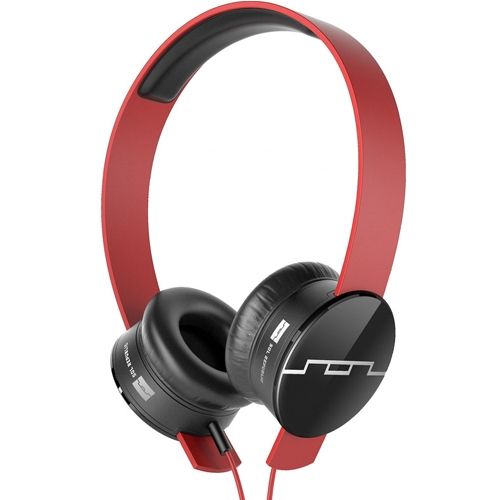 Sol Republic Tracks On-Ear Headphones with Remote and Mic - Red - Click Image to Close
