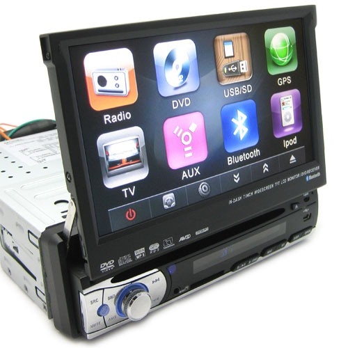 7 Inch TFT-LCD Touchscreen HD Car Multimedia DVD Support GPS and FM Radio - Click Image to Close