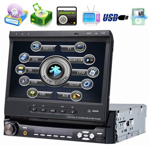 7 Inch Car DVD Player with SD + FM + Detachable Panel - Click Image to Close