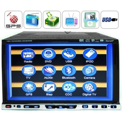 2 DIN 7 Inch LCD Car GPS Navigation Media Center Support Hands-free Function - Click Image to Close