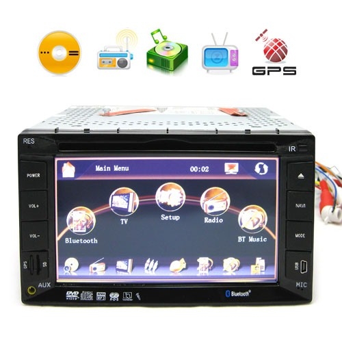 6.2 Inch LCD HD Car DVD Support GPS and TV Function + Free 2GB SD Card - Click Image to Close