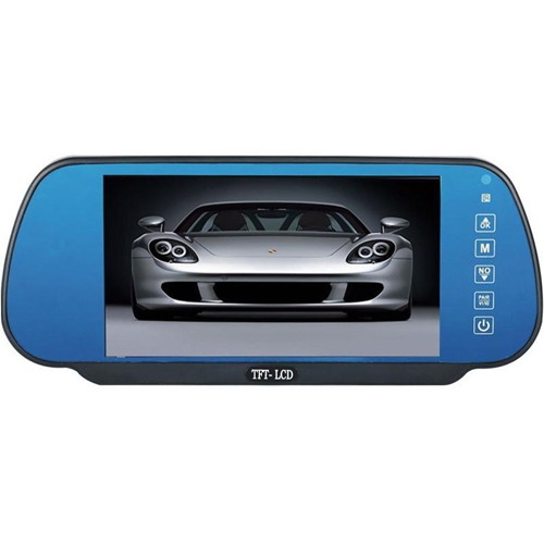 7 Inch Rearview Mirror with Hands-free Function + Anti-glaring Blue Glasses - Click Image to Close