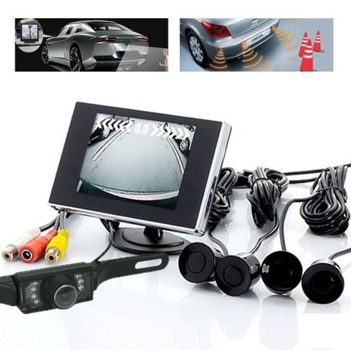 Waterproof Car Parking Kits with 4 Sensor and Rear View Wireless Camera - Click Image to Close