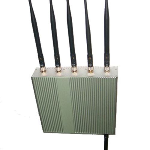 6 Antenna Cell Phone GPS WiFi Jammer +Remote Control - Click Image to Close