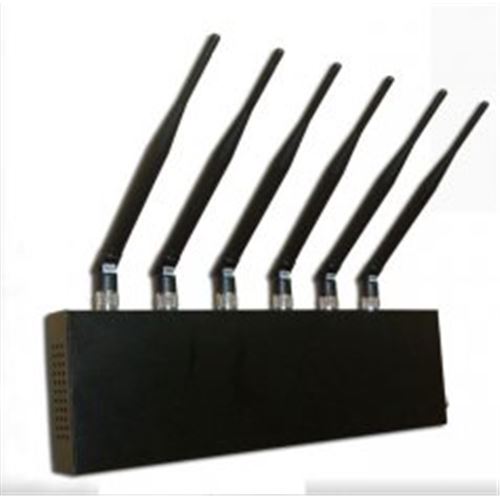 6 Antenna WI-Fi & GPS &Cell phone Jammer for World Wide Usage - Click Image to Close