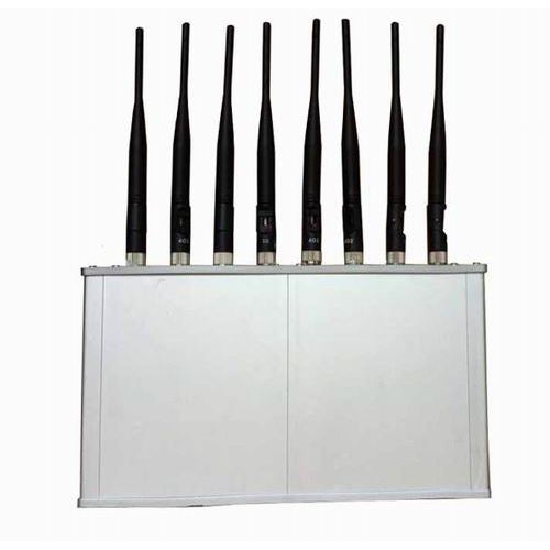 High Power 8 Antennas 16W 3G 4G Mobile phone WiFi Jammer with Cooling Fan - Click Image to Close