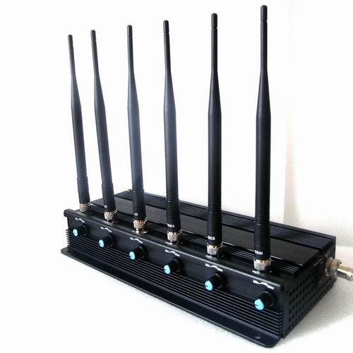 Adjustable 15W High Power 6 Antenna Cell Phone,WiFi,3G,UHF Jammer - Click Image to Close