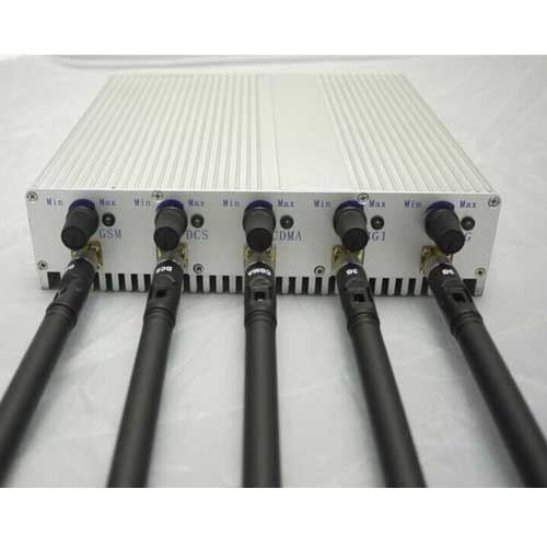 5 Band Adjustable 3G 4G Cellphone Jammer with Remote Control - Click Image to Close