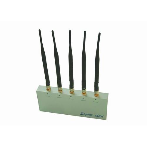 Mobile Phone Jammer with Remote Control and 5 Antenna - Click Image to Close