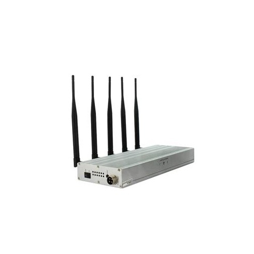 5 Antennas Desktop Mobile Phone UHF Audio Signal Jammer - Click Image to Close
