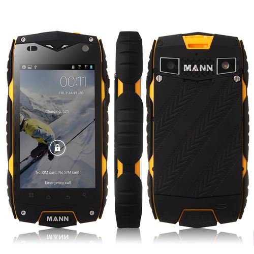 Mann ZUG 3 Outdoor Sports IP68 Waterproof Qualcomm Quad Core Android 11.0 Smartphone - Yellow - Click Image to Close
