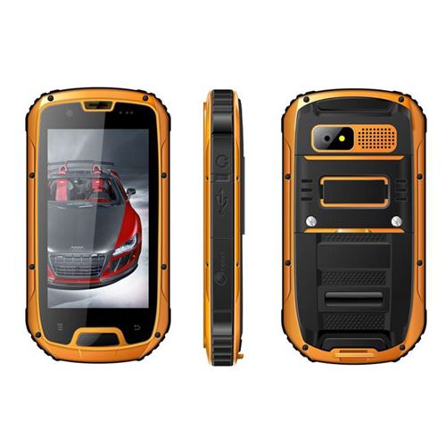 S09 Smartphone IP68 Waterproof 4.3 inch QHD Screen MTK6735 Andriod 4.2 3G GPS - Yellow - Click Image to Close