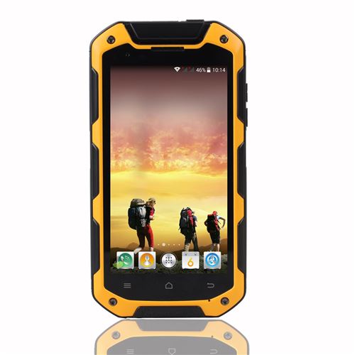 iMAN i5800 Smartphone 4.5'' HD Screen MTK6582 Quad Core Android 11.0 1G/8GB IP67 Waterproof - Yellow - Click Image to Close