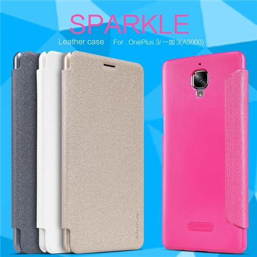 Nillkin New Sparkle Leather Case for OnePlus 3 - Click Image to Close