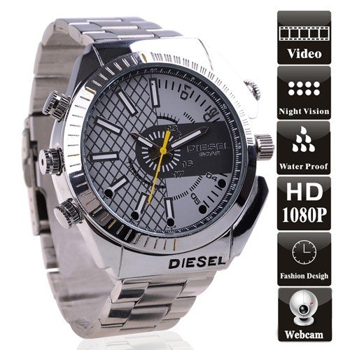 8GB Waterproof 1080P IR Spy Watch DVR Support Night Vision and PC Camera - Click Image to Close