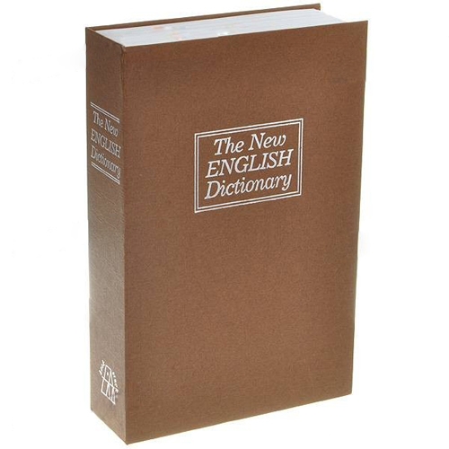English Dictionary Book Security Cash Lock Box - Locker and Key - Click Image to Close