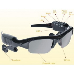 2GB MP3 Sunglasses with Camera FM - Click Image to Close