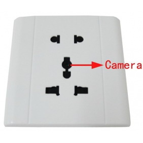Electronic Outlet with Camera for Home Security support TF Card - Click Image to Close