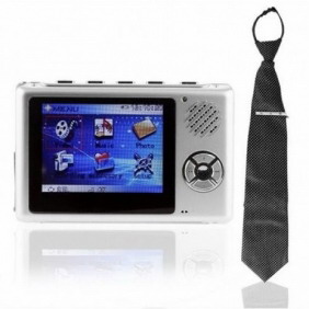 Tie Style Spy Camera with 2.5 inch LCD MP4 Player and 512MB Flash Memory - Click Image to Close