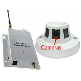 Spy Camera Hidden Video Smoke Alarm with Transmitter - Click Image to Close