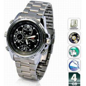 4GB Spy Camera Watch Motion Detection Waterproof 30FPS AVI Video - Click Image to Close