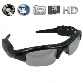 5.0MP Hidden Camera Sunglasses Eyewear DVR 1280 x 720P Support TF Card Slot + 4GB Memory - Click Image to Close