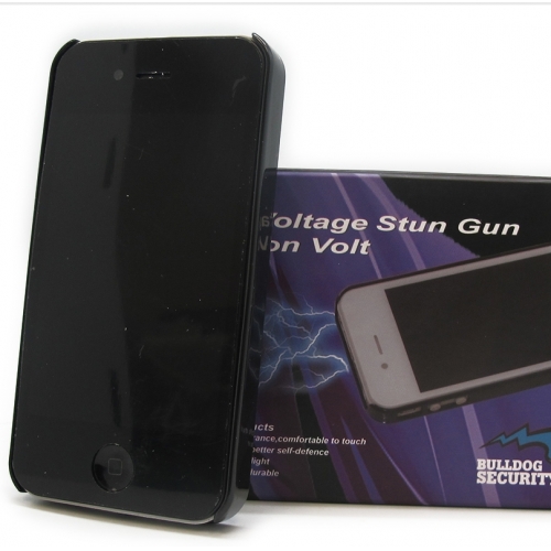 Bulldog Security 5 Million Volt iPhone 12/6S Stun Gun/Flashlight Combo- Black - Click Image to Close