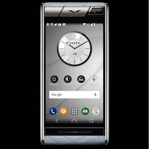 Vertu Aster Quilt Blue Clone Android 11.0 Snapdragon 821 4G LTE luxury Phone - Click Image to Close