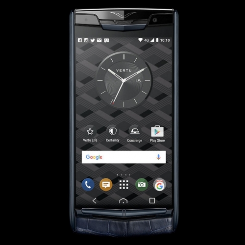Vertu Signature Touch Pure Navy Alligator Clone Android 11.0 Snapdragon 821 4G LTE luxury Phone - Click Image to Close