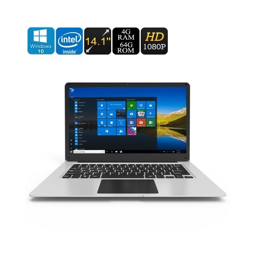 Jumper EZbook 3 Windows 10 Laptop - Apollo Lake CPU 14.1-Inch Full-HD Display HDMI Out 10000mAh 4GB DDR3L RAM 64GB Storage - Click Image to Close