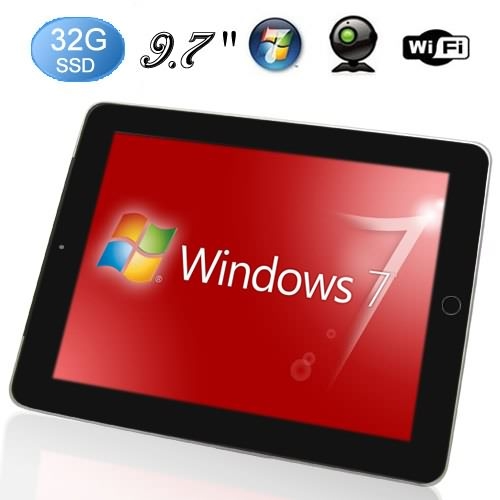 9.7 Inch Capacitive Multi-touch Screen Intel ATOM Processor N455 windows 10 Table - Click Image to Close
