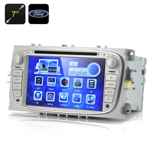 7 Inch Screen Car DVD Player "Blunt" - For Ford Focus 2009-2012, 1080p, GPS, Bluetooth (2 DIN) - Click Image to Close