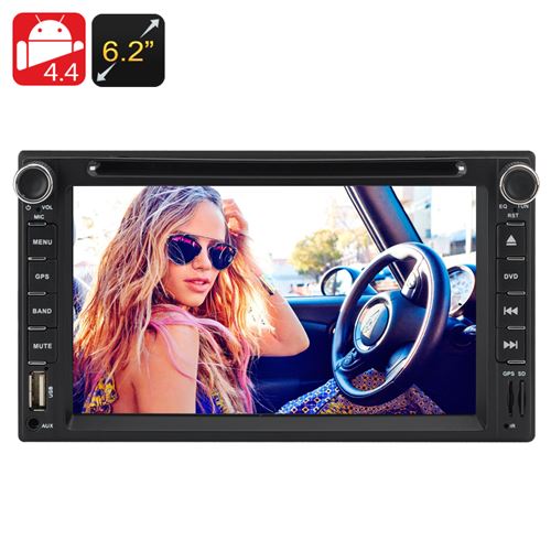 2 DIN 6.2 Inch Touchscreen Car DVD Player - Dual Core CPU, 1GB RAM, Android 11.0, 3G Support, WIFI Bluetooth FM GPS - Click Image to Close