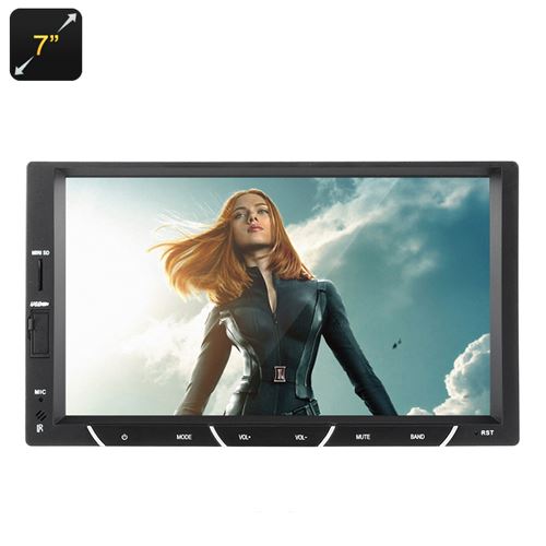2 DIN In Dash Car Stereo - 7 Inch Touch Screen, 64GB Micro SD Slot, FM Radio, Bluetooth, Hands Free - Click Image to Close