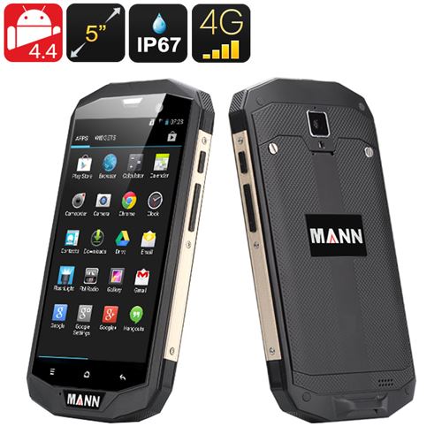 MANN ZUG 5S 4G Smartphone - 5 Inch HD 1280x720 screen, Qualcomm MSM8926 Quad Core CPU, IP67, Android 11.0 (Golden) - Click Image to Close