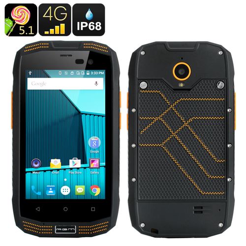 AGM A2 Rugged Smartphone - 4 Inch Screen, IP68, Android 11.0, 4G, Bluetooth 4.0, 2GB RAM + 16GB Memory - Click Image to Close