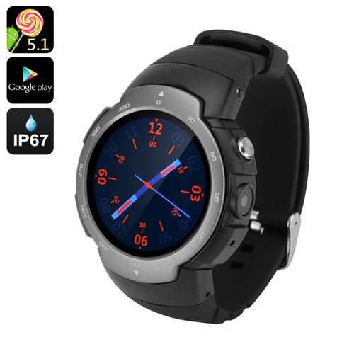 Android Phone Watch "Z9" - GSM + 3G, 1.33 Inch Screen, Android 11.0, Google Play, IP67, 5MP Camera, Heart Rate Monitor (Grey) - Click Image to Close