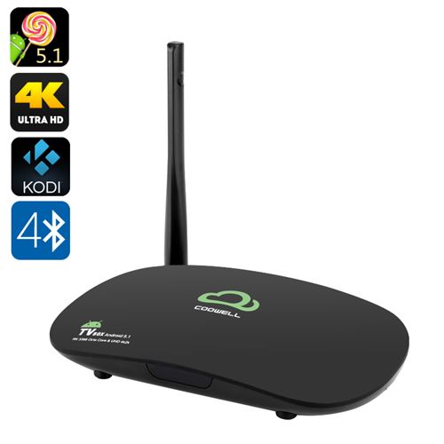 4K Android 11.0 TV Box - Octa Core RK3368 CPU, 2GB RAM, Kodi, 2.4GHz Wi-Fi, Ultra HD Output, DLNA, Miracast, Airplay - Click Image to Close
