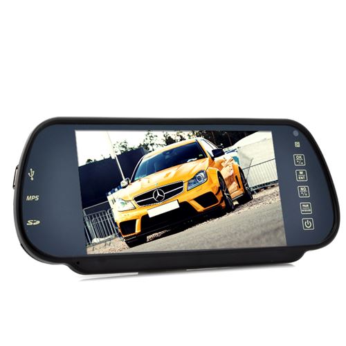 Rear View Mirror Monitor and Multimedia MP4 Player - 7 Inch, Handsfree, Bluetooth - Click Image to Close