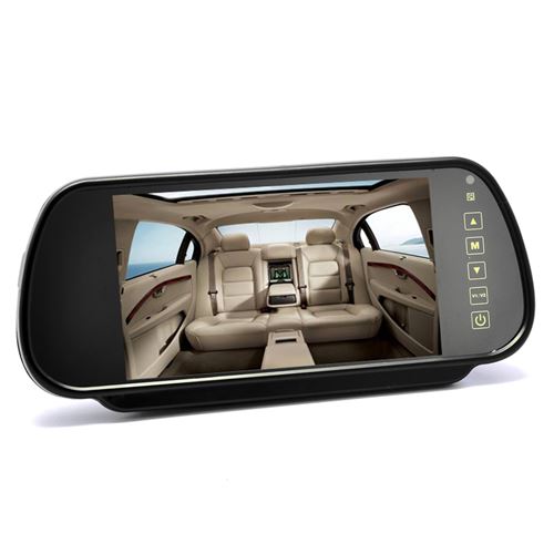 7 Inch Rearview Mirror Monitor - Touch Button Control, 4:3 Ratio, 480x234 - Click Image to Close