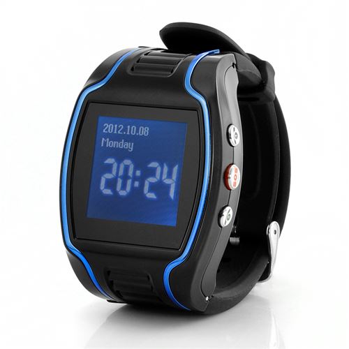 GPS Cell Phone Watch with SOS Calls - Quad Band, Two Way Calling - Click Image to Close