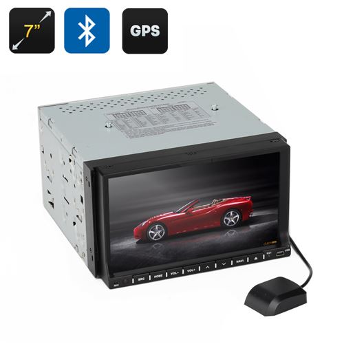 7 Inch 2 DIN Car Head Unit - GPS, Win CE, Touch Screen, 90 Degree Tilting Screen, Bluetooth, 3D Interface - Click Image to Close