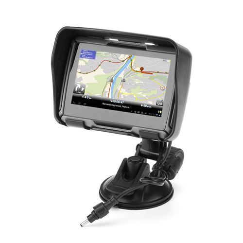 All Terrain 4.3 Inch Motorcycle GPS Navigation System 'Rage' -IPX7 Rating, 4GB Internal Memory, Bluetooth (Black) - Click Image to Close