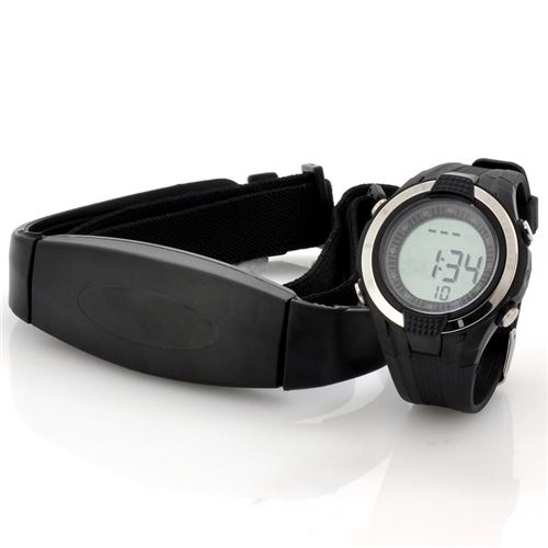 Heart Rate Monitor Watch with Chest Belt - EL Backlight, Stopwatch - Click Image to Close