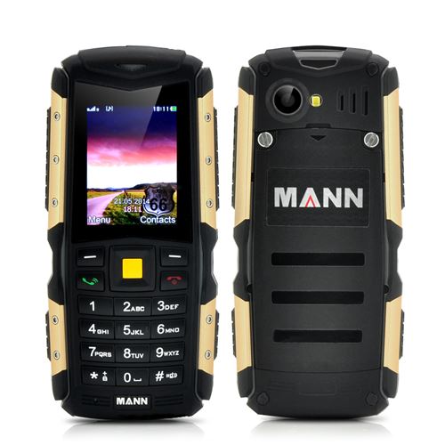 MANN ZUG S Rugged 2 Inch Display Phone - IP67 Waterproof + Dust Proof Rating, Shockproof, 2570mAh Battery (Gold) - Click Image to Close