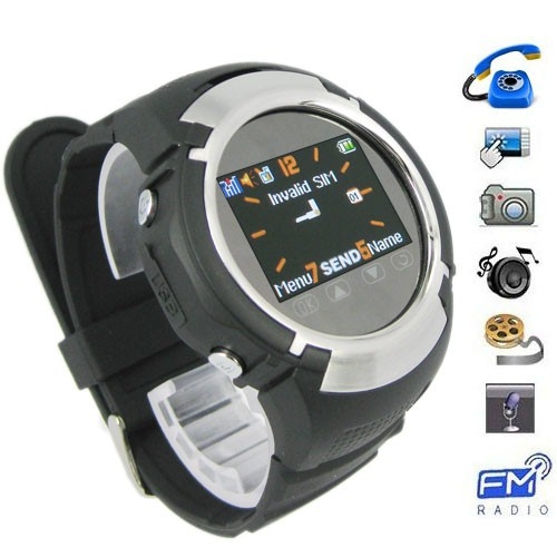 Multifunctional 1.33 Inch TFT LCD Touchscreen Moblie Phone Watch with Camera - Click Image to Close