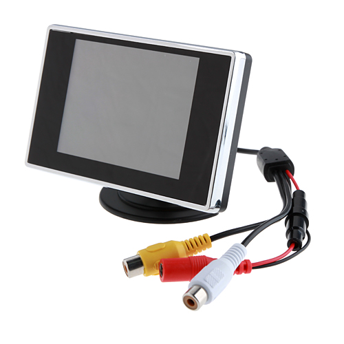 3.5 Flat DVR Car Rearview LCD Monitor for Reverse Backup Camera - Click Image to Close