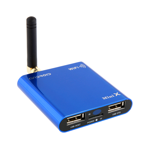 Mini X Android TV Box Android PC Android 11.0 A10 4GB HDMI TF- Blue - Click Image to Close