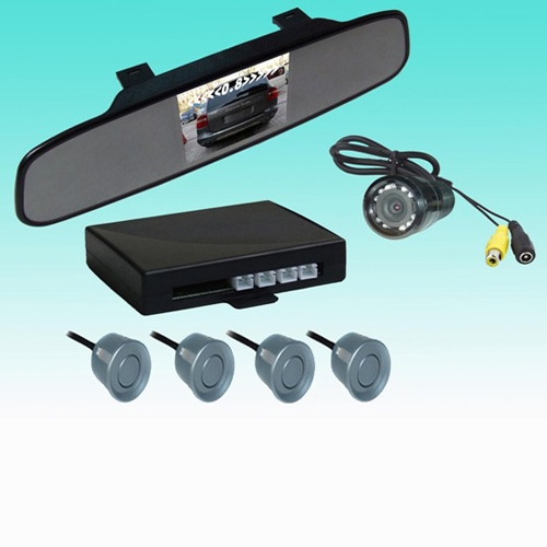 RD738SC4 Rearview Mirror with 3.5" TFT and Camera Display Parking Sensor System - Click Image to Close
